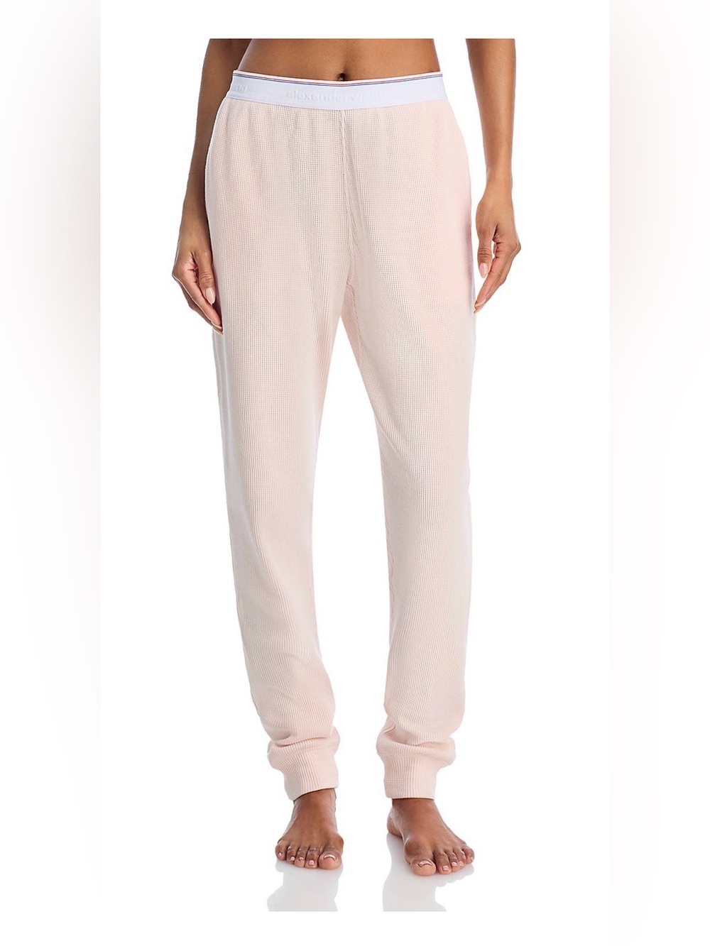 NWOT Alexander Wang light pink waffle joggers size large
